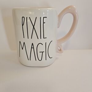 RAE DUNN Disney "PIXIE MAGIC" Tinker Bell Double Sided Mug.